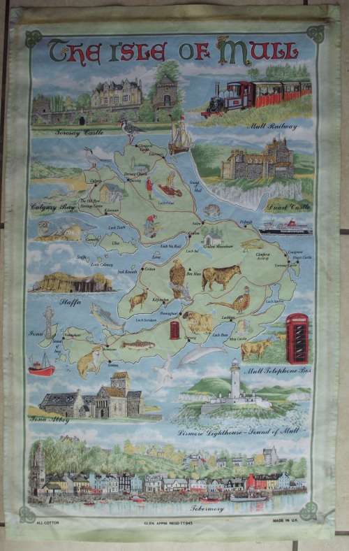 Maps x 2 - Scotland/Isle of Mull - 100% cotton