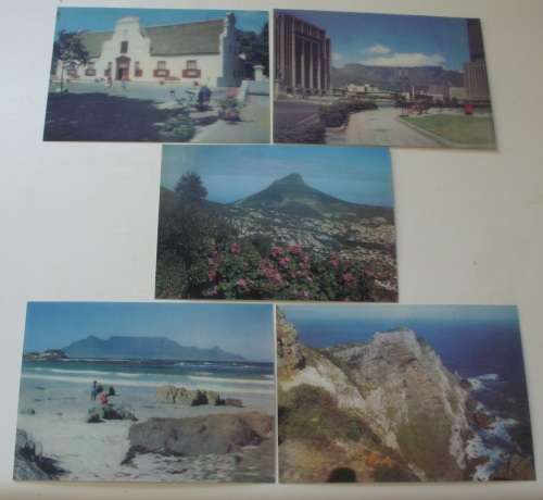 Postcards - Full 3D - Cape Town x 5 - unused