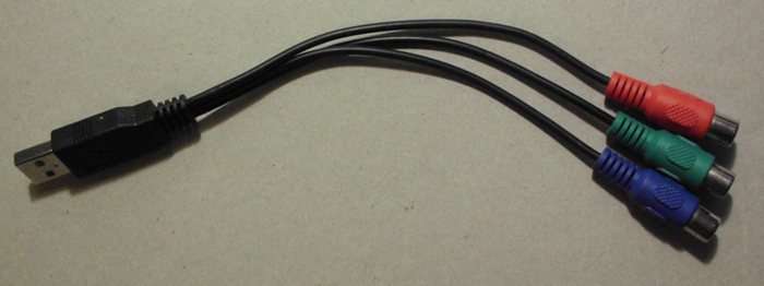 Cables usb to red-green-blue!