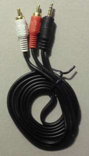 Cable 3,5mm stereo to 2 rca 1,2m.