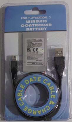 Ps3 battery and charging cable.