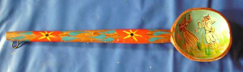 Wooden spoon painted from europe