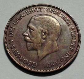 Coin UK One Penny EF condition 1935