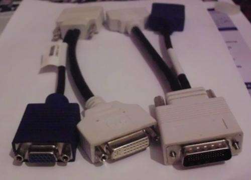 Cable splitter dms 59 male to dvi/vga female.