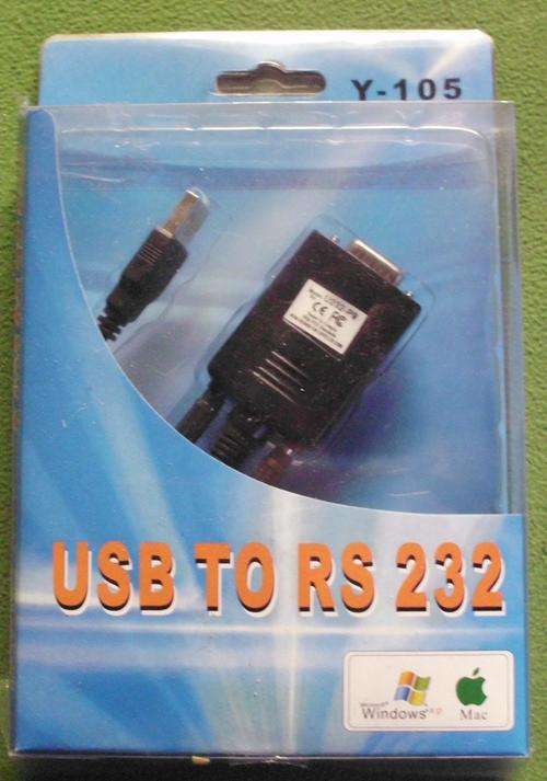 Usb to RS232 convertor cable.