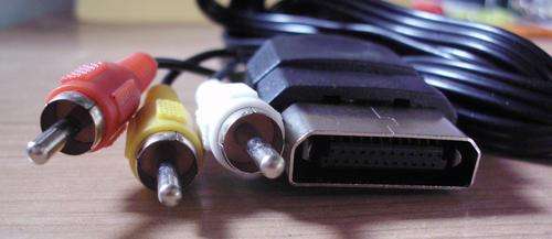 Xbox first type Video cable to RCA.