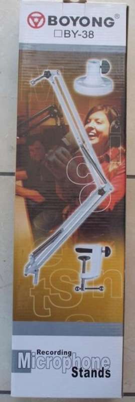 Recording microphone stands solid steel.