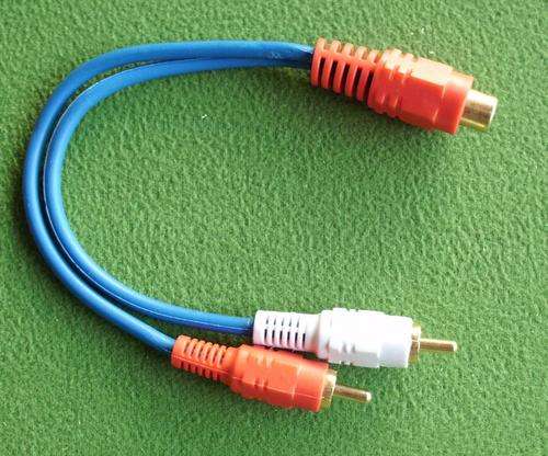 Cable splitter RCA female to 2x males.