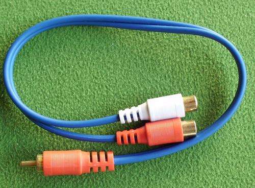 Cable splitter RCA male to 2x female.