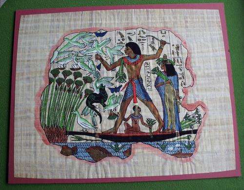 Papyrus painting man.