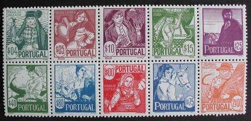 Stamps block of 10 Portugal