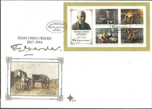 Stamps commemorative issue Frans Oerder