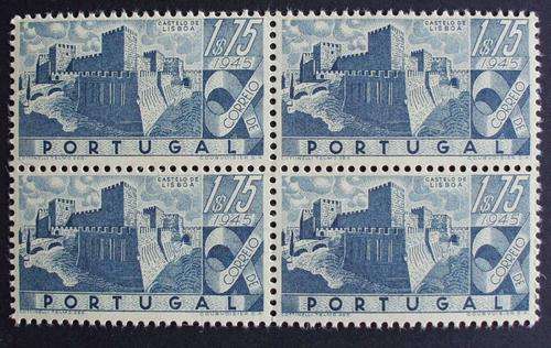 Stamp block of 4 Portugal 1945