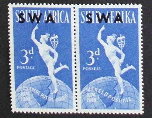 Stamp - RSA blocks 3 SWA overprint 1949