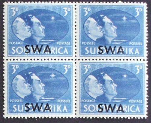 Stamps blocks of 4 SWA overprint 1945