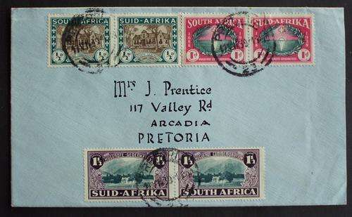 Stamp set of 3 Hugenot commemoration 1938 used
