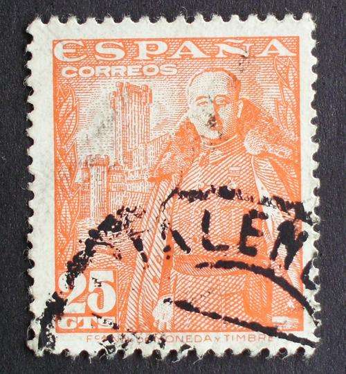 Stamp 1948 Spain Franco error item