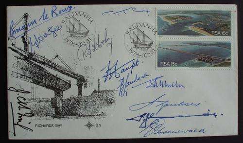 Stamps FDC Richardsbay 1978 fully signed