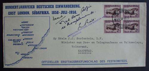 Stamps FDC German Airmail Centenary signed