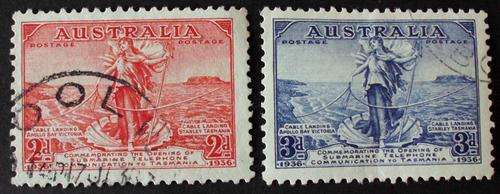 Stamps used Australia 1936 Tasmania