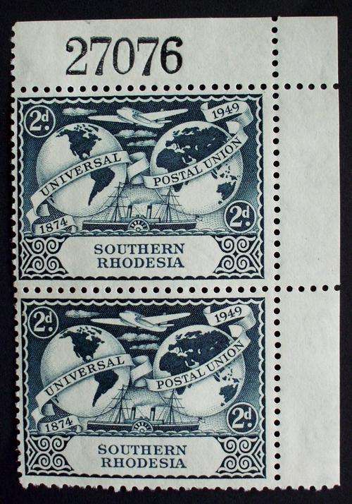Stamps Southern Rhodesia 1949 Postal Union 2d mint