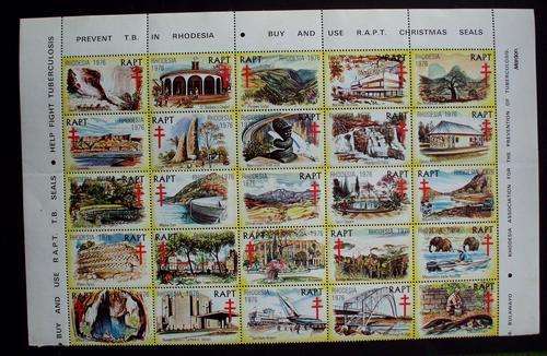 Stamps sheets Rhodesia TB 1976