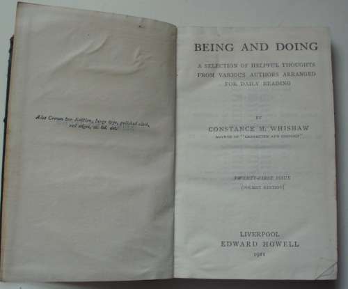 Book - Being and Doing - 1911 - Pocket
