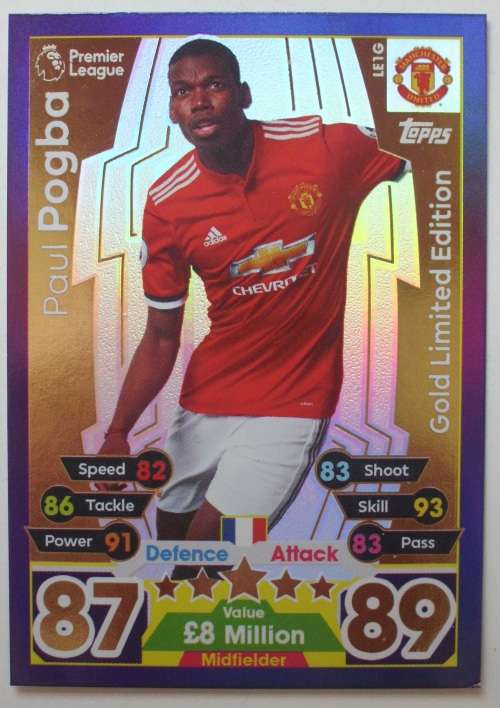 Topps Soccer Card - Paul Pogba - Premier League