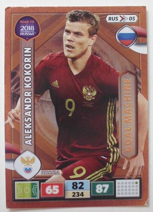 Panini Soccer Card - Aleksandr Kokorin - Russia 2018 -