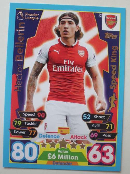 Topps Soccer Card - Bellerin - Premier League