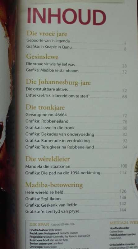 Magazine - Die Huisgenoot - Mandela - A