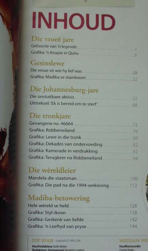 Magazine - Die Huisgenoot - Mandela - B