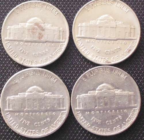 Coin x 4 - Usa - 5 Cent[nickel] - VF