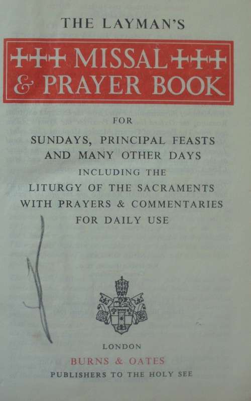 Bible - Laymans Missal -  1962