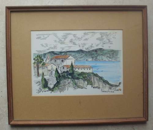 Painting/Sketch - Greece - Corfu Island - Vintage