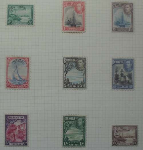 Stamps - Bermuda x 9 - 1938 - Mixed