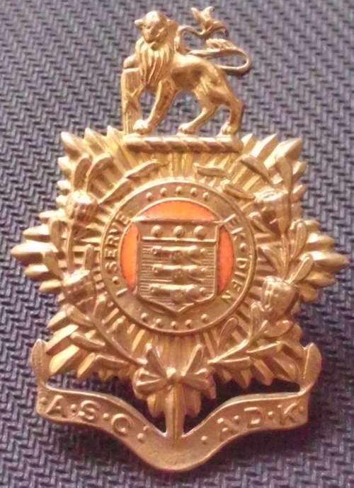 SANDF Beret Badge - ADK/ASC - Brass