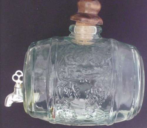 Bar Accessories - Glass Vat/Barrels for Display x 2