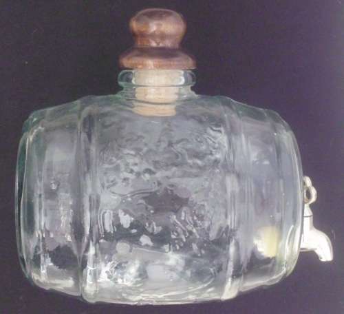 Bar Accessories - Glass Vat/Barrels for Display x 2
