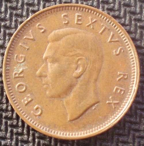 Coin - Union SA - Farthing 1952 - Ef - Rim Error