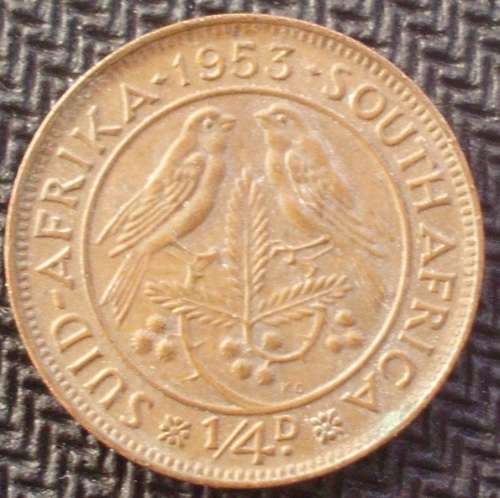 Coin - Union SA - Farthing 1953 - Ef - Rim Error