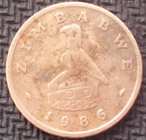 Coin - Zimbabwe 1 Cent 1986 - VF - Rare