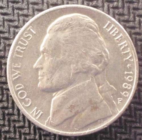 Coin - USA - Nickel[5 cents] - 1989p - Vf