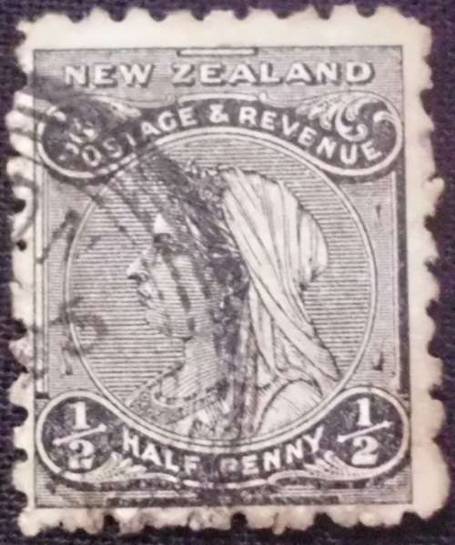 Stamp - New Zealand - 1882 - Half Penny - Used