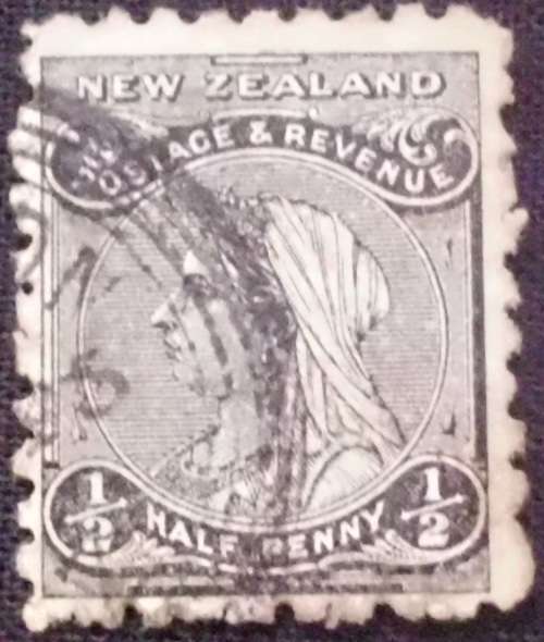 Stamp - New Zealand - 1882 - Half Penny - Used