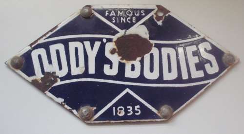 Metal Sign - Oddy's Bodies - Vintage