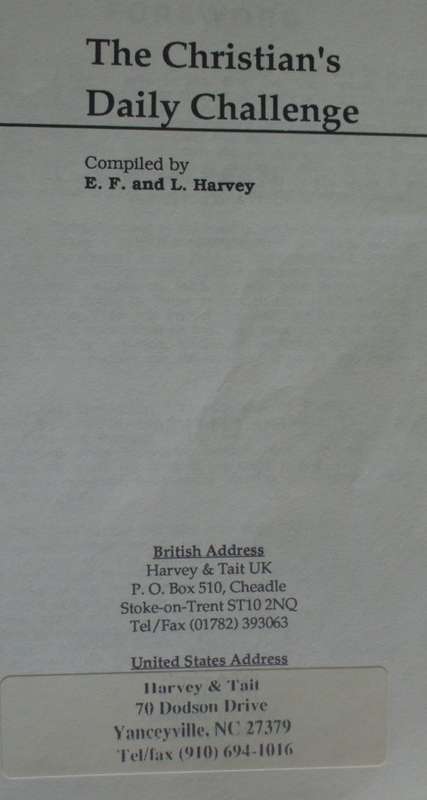 Bible/Book - The Christians Daily Challenge - 1995