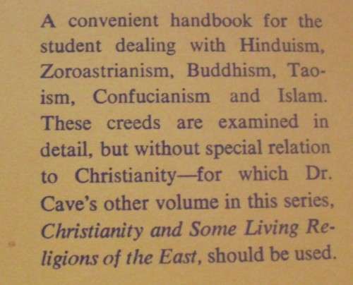 Bible/Book - Some Living Religions From the East - 1952