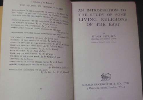 Bible/Book - Some Living Religions From the East - 1952
