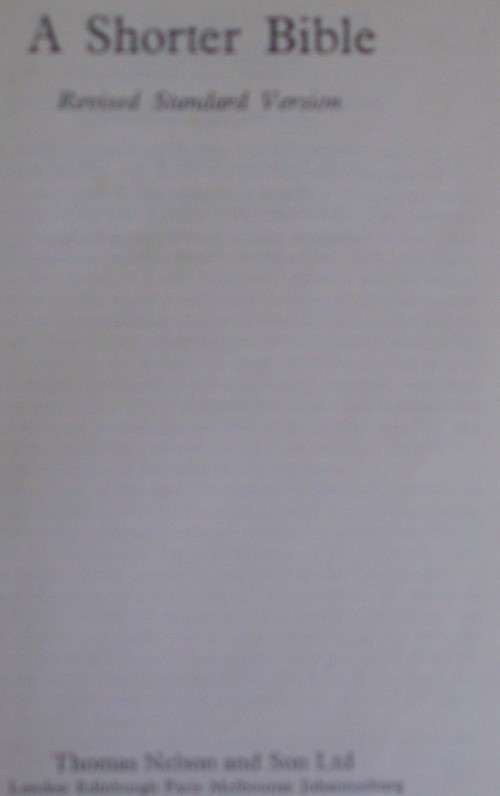 Bible - A Shorter Bible - Undated